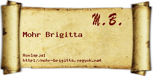 Mohr Brigitta névjegykártya